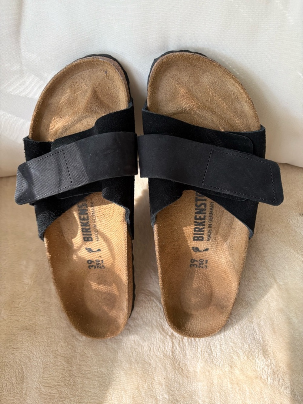 Birkenstock Oita black 2 strap suede sandals size 8/39🔥 EUC - Picture 10 of 14